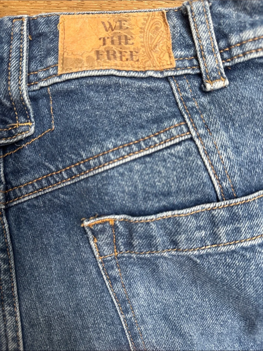 Free People We The Free Cruisin’ Wide Crop high rise Denim Shorts Size 29 - Picture 5 of 6